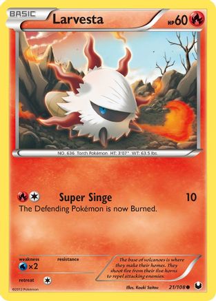 Larvesta (21) (21) [Dark Explorers] Reverse Holofoil - Deck Out Gaming