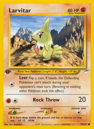 Larvitar (70) [Neo Destiny] 1st Edition - Deck Out Gaming