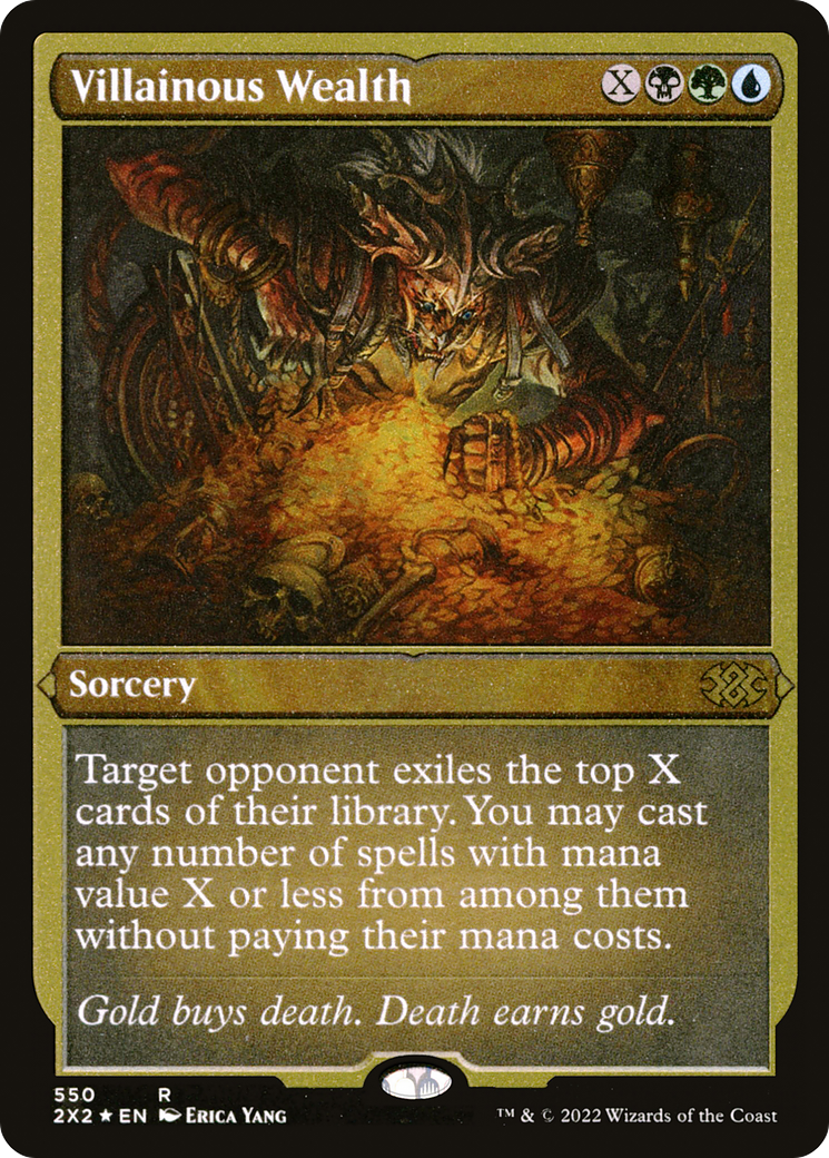 Villainous Wealth (Foil Etched) (550) [Double Masters 2022] foil - Deck Out Gaming