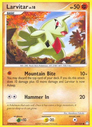 Larvitar (87) [Mysterious Treasures] Reverse Holofoil - Deck Out Gaming