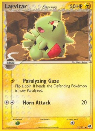 Larvitar (Delta Species) (52) [Dragon Frontiers] Reverse Holofoil - Deck Out Gaming