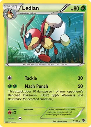 Ledian (7) [XY Base Set] Reverse Holofoil - Deck Out Gaming