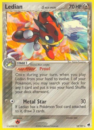 Ledian (Delta Species) (18) [Dragon Frontiers] Reverse Holofoil - Deck Out Gaming
