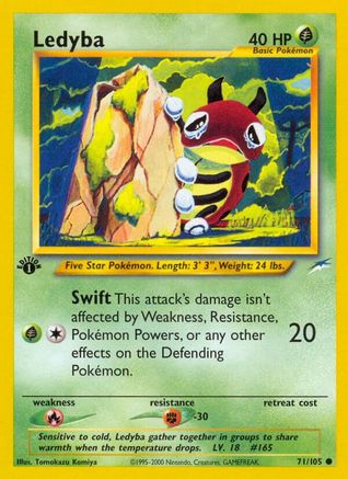 Ledyba (71) [Neo Destiny] 1st Edition - Deck Out Gaming