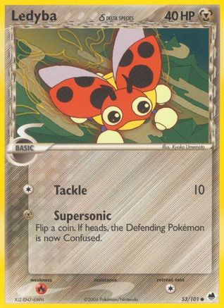 Ledyba (Delta Species) (53) [Dragon Frontiers] Reverse Holofoil - Deck Out Gaming
