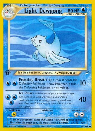Light Dewgong (45) [Neo Destiny] 1st Edition - Deck Out Gaming