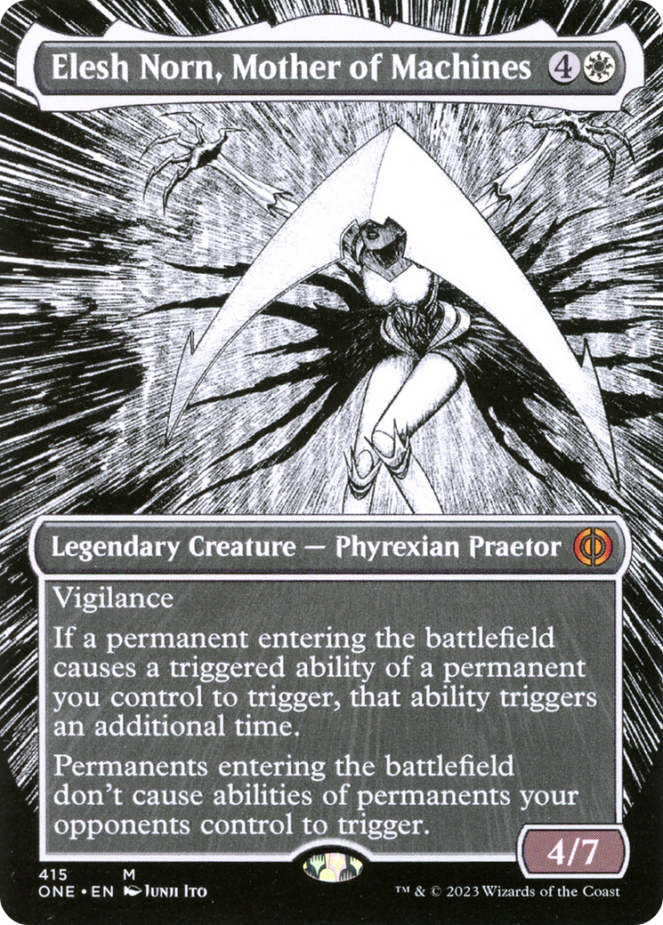 Elesh Norn, Mother of Machines (Borderless) (415) [Phyrexia: All Will Be One] - Deck Out Gaming