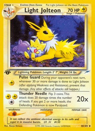 Light Jolteon (48) [Neo Destiny] 1st Edition - Deck Out Gaming