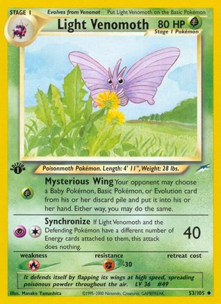 Light Venomoth (53) [Neo Destiny] 1st Edition - Deck Out Gaming