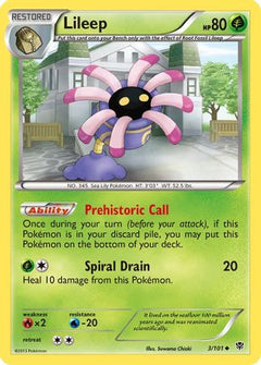Lileep (3) [Plasma Blast] Reverse Holofoil - Deck Out Gaming
