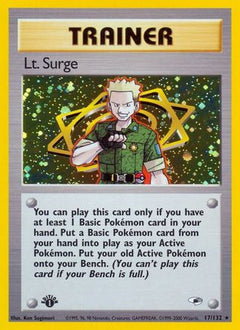 Lt. Surge (17) (17) [Gym Heroes] 1st Edition Holofoil - Deck Out Gaming