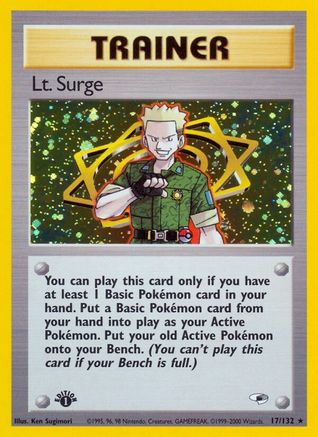Lt. Surge (17) (17) [Gym Heroes] 1st Edition Holofoil - Deck Out Gaming