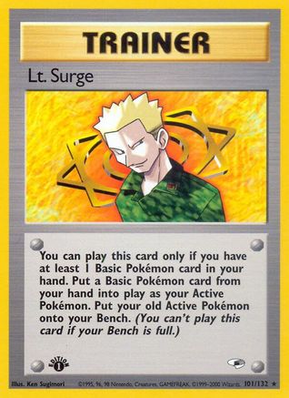 Lt. Surge (101) (101) [Gym Heroes] 1st Edition - Deck Out Gaming