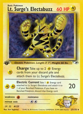 Lt. Surge's Electabuzz (27) (27) [Gym Heroes] 1st Edition - Deck Out Gaming