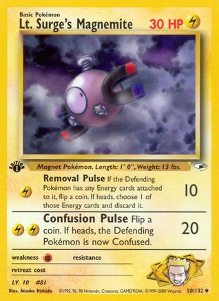 Lt. Surge's Magnemite (50) (50) [Gym Heroes] 1st Edition - Deck Out Gaming