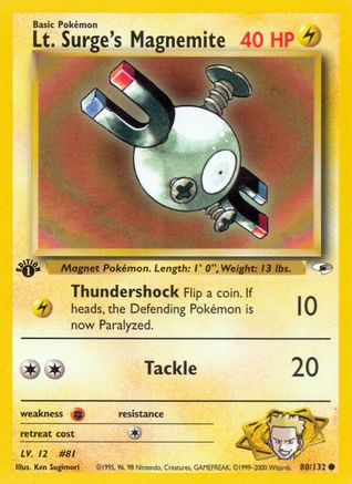 Lt. Surge's Magnemite (80) (80) [Gym Heroes] 1st Edition - Deck Out Gaming