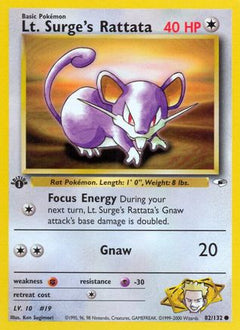 Lt. Surge's Rattata (82) [Gym Heroes] 1st Edition - Deck Out Gaming