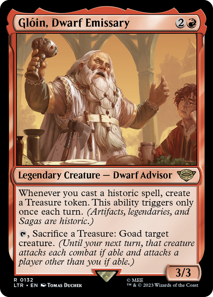 Gloin, Dwarf Emissary (132) [The Lord of the Rings: Tales of Middle-earth] foil - Deck Out Gaming