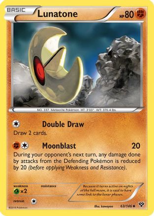 Lunatone (63) [XY Base Set] Reverse Holofoil - Deck Out Gaming