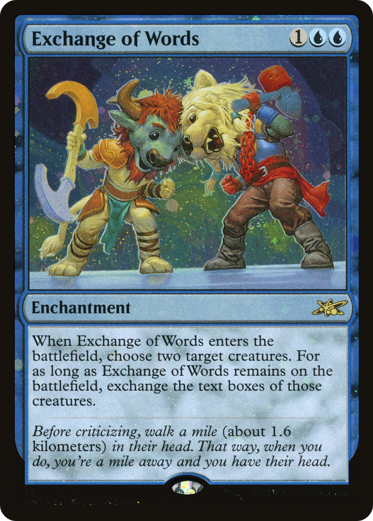 Exchange of Words (Galaxy Foil) (331) [Unfinity] foil - Deck Out Gaming