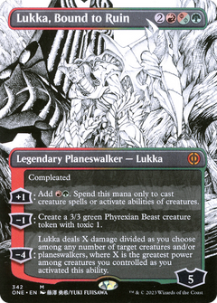 Lukka, Bound to Ruin (Borderless) (342) [Phyrexia: All Will Be One] - Deck Out Gaming