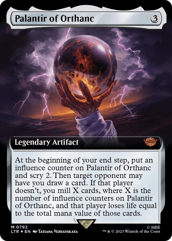 Palantir of Orthanc (Extended Art) (Surge Foil) (792) [The Lord of the Rings: Tales of Middle-earth] foil - Deck Out Gaming