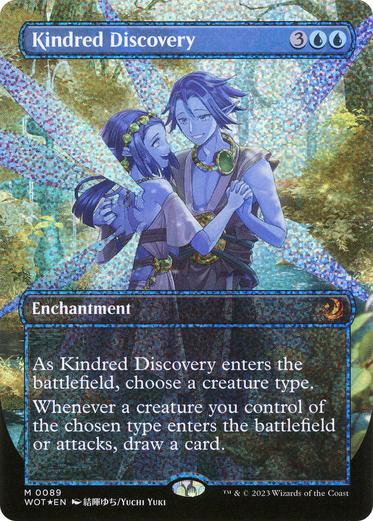 Kindred Discovery (Anime Borderless) (Confetti Foil) (89) [Wilds of Eldraine: Enchanting Tales] foil - Deck Out Gaming