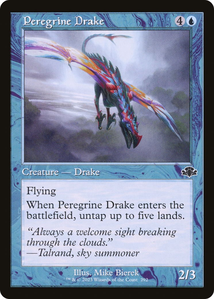 Peregrine Drake (Retro Frame) (292) [Dominaria Remastered] foil - Deck Out Gaming