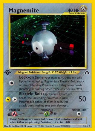 Magnemite (7) (7) [Neo Discovery] 1st Edition Holofoil - Deck Out Gaming