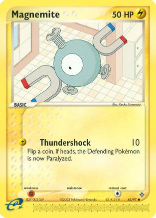 Magnemite - 63/97 (63) [Dragon] Reverse Holofoil - Deck Out Gaming