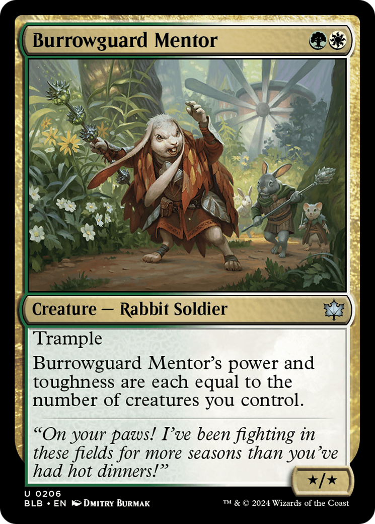 Burrowguard Mentor (206) [Bloomburrow] foil - Deck Out Gaming