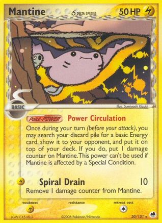 Mantine (Delta Species) (20) [Dragon Frontiers] Reverse Holofoil - Deck Out Gaming