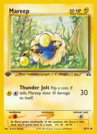 Mareep (58) [Neo Discovery] 1st Edition - Deck Out Gaming