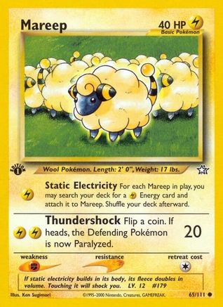 Mareep (65) [Neo Genesis] 1st Edition - Deck Out Gaming