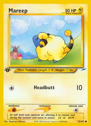 Mareep (75) [Neo Destiny] 1st Edition - Deck Out Gaming