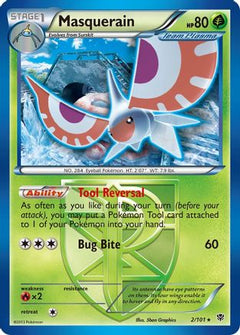 Masquerain (Team Plasma) (2) [Plasma Blast] Reverse Holofoil - Deck Out Gaming