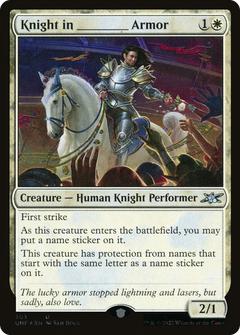Knight in _______ Armor (Galaxy Foil) (303) [Unfinity] foil - Deck Out Gaming