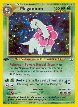 Meganium (10) (10) [Neo Genesis] 1st Edition Holofoil - Deck Out Gaming