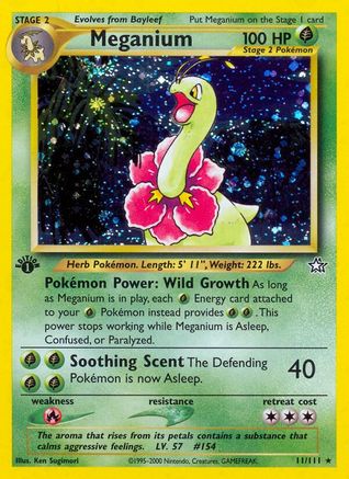 Meganium (11) (11) [Neo Genesis] 1st Edition Holofoil - Deck Out Gaming