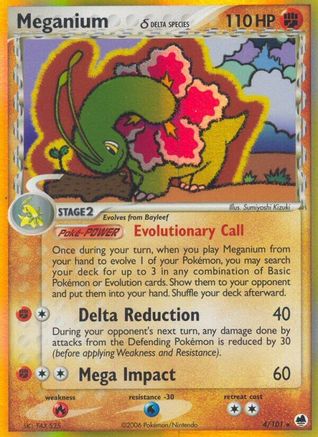 Meganium (Delta Species) (4) [Dragon Frontiers] Holofoil - Deck Out Gaming