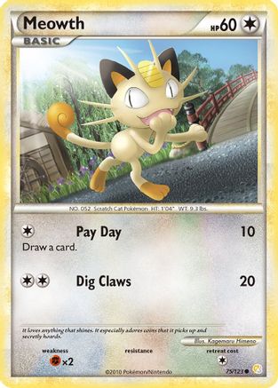 Meowth (75) [HeartGold SoulSilver] - Deck Out Gaming