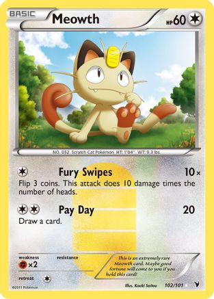 Meowth (102) [Noble Victories] Holofoil - Deck Out Gaming