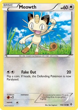 Meowth (106) [Boundaries Crossed] Reverse Holofoil - Deck Out Gaming