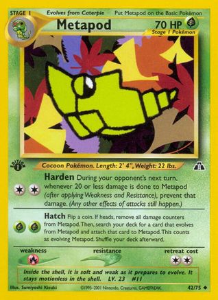 Metapod (42) [Neo Discovery] 1st Edition - Deck Out Gaming