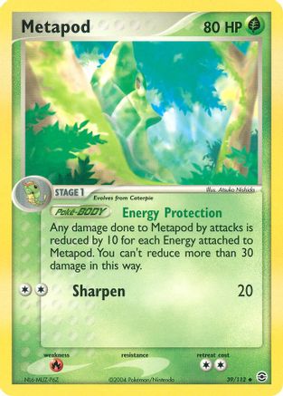 Metapod (39) [FireRed & LeafGreen] Reverse Holofoil - Deck Out Gaming