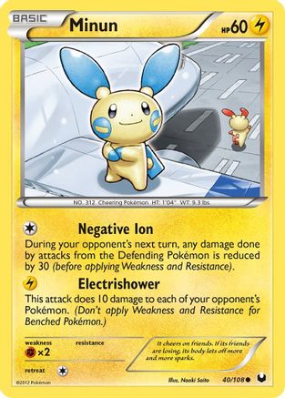 Minun (40) [Dark Explorers] Reverse Holofoil - Deck Out Gaming