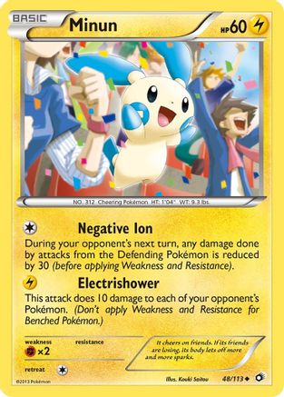 Minun (48) [Legendary Treasures] Reverse Holofoil - Deck Out Gaming