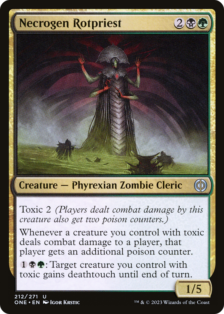Necrogen Rotpriest (212) [Phyrexia: All Will Be One] foil - Deck Out Gaming