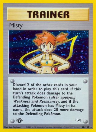 Misty (18) (18) [Gym Heroes] 1st Edition Holofoil - Deck Out Gaming