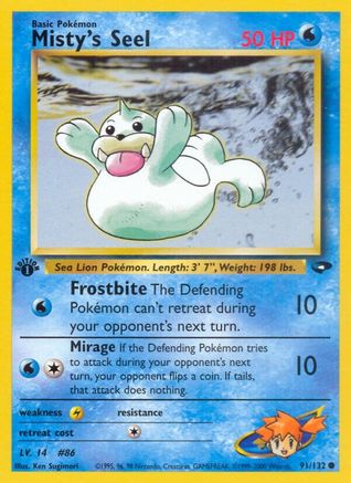 Misty's Seel (91) [Gym Challenge] Unlimited - Deck Out Gaming